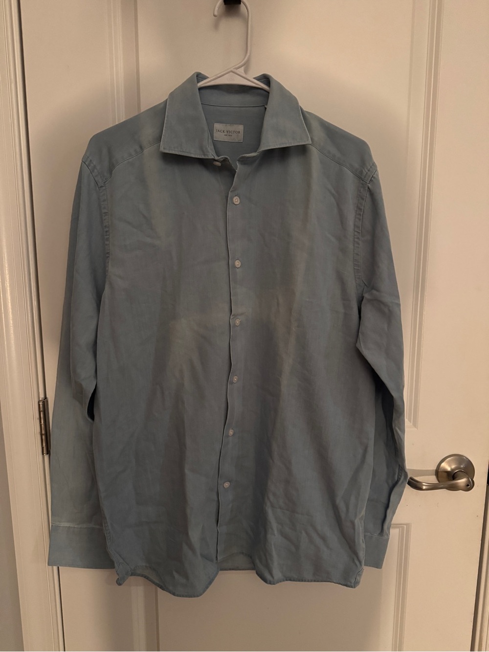 Classic Light Blue Casual Button-Down Shirt - Jack Victor